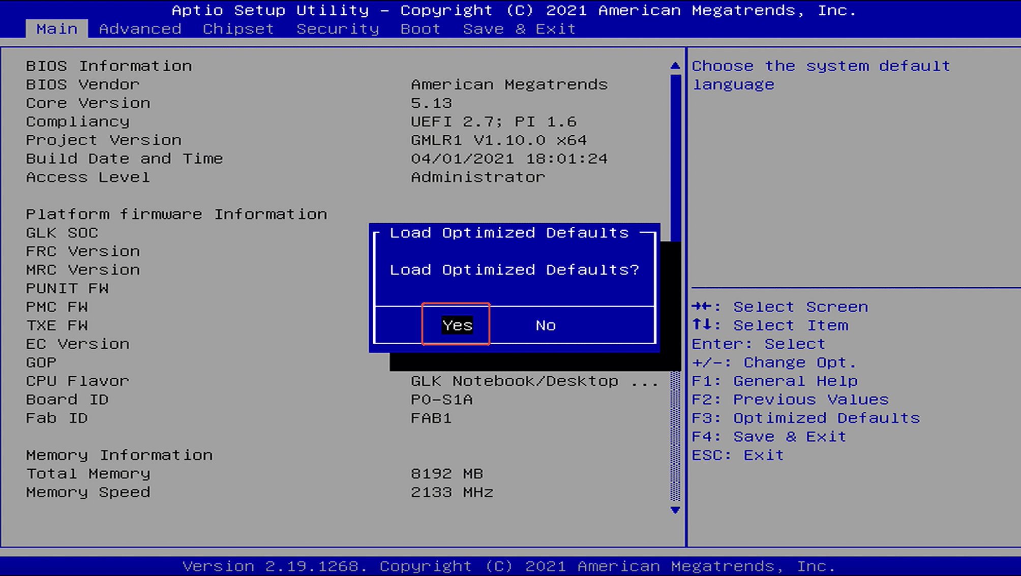 How to reset BIOS Settings?