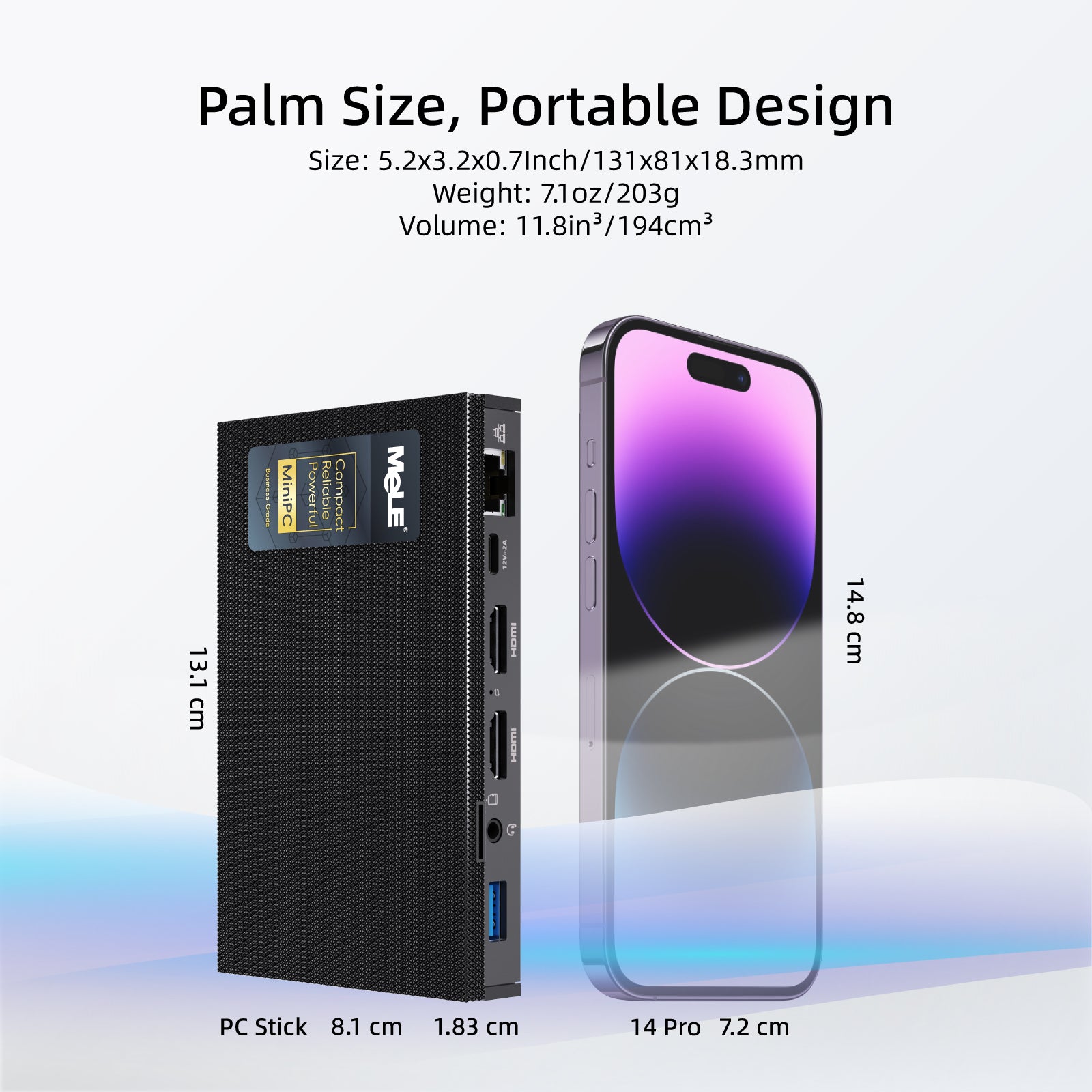 MeLE Fanless Mini PC Quieter 3Q 11th Gen N5100/N5105 8GB 256GB, Micro Computer WiFi 5 Small Desktop Service with USB-C PD, Gigabit Ethernet, Dual HDMI 4K, Auto Power on, PXE Support M.2 SSD