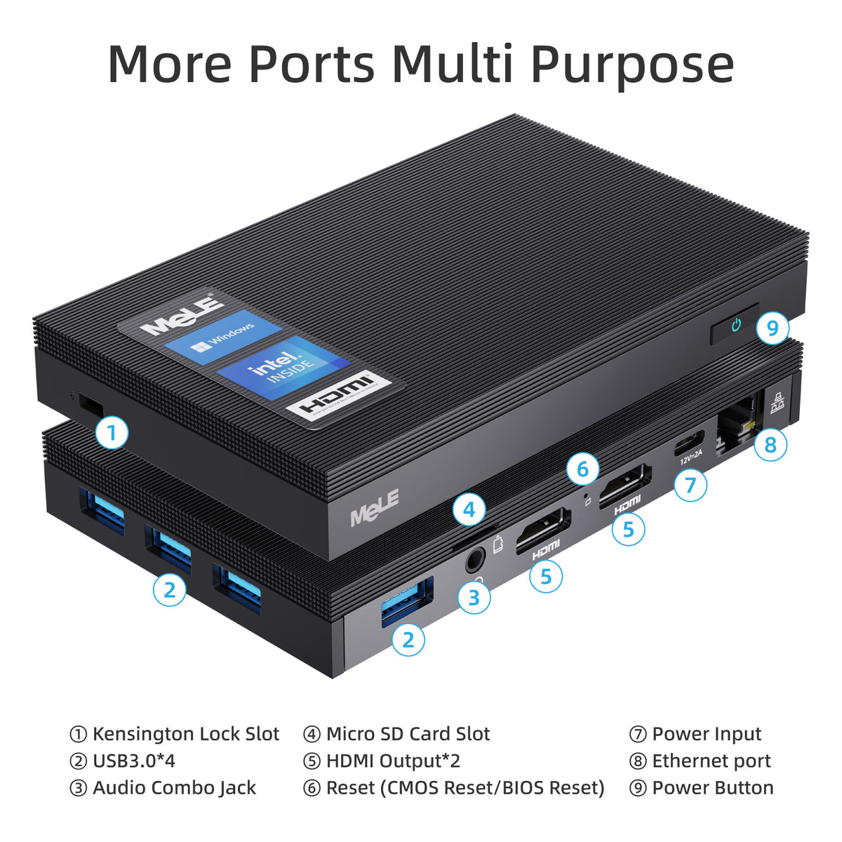 MeLE Overclock 3C + Quieter 2Q Mini PC 2-Pack – Dual Mini PC Bundle