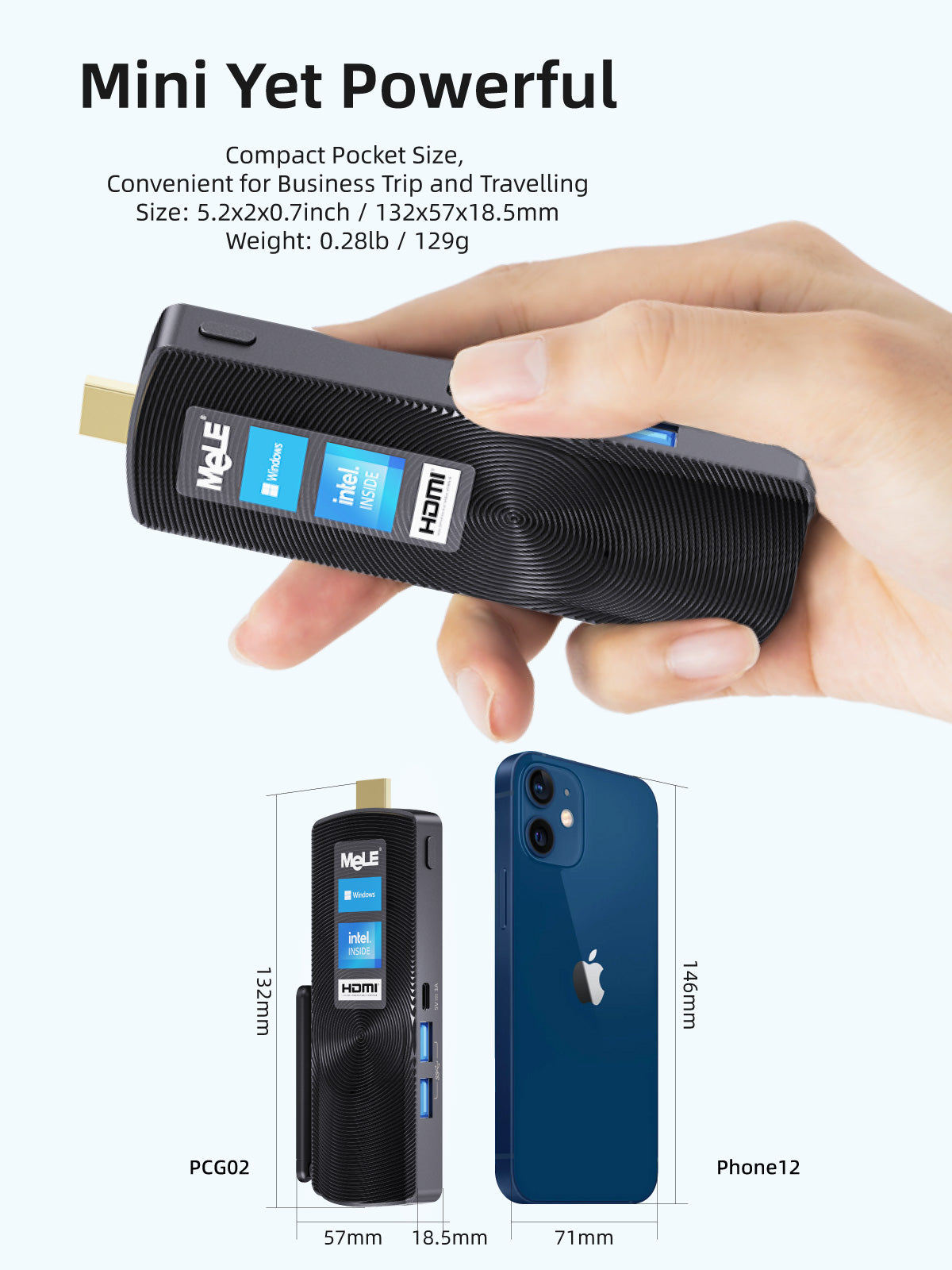 MeLE PCG02 - Fanless PC Stick N4000