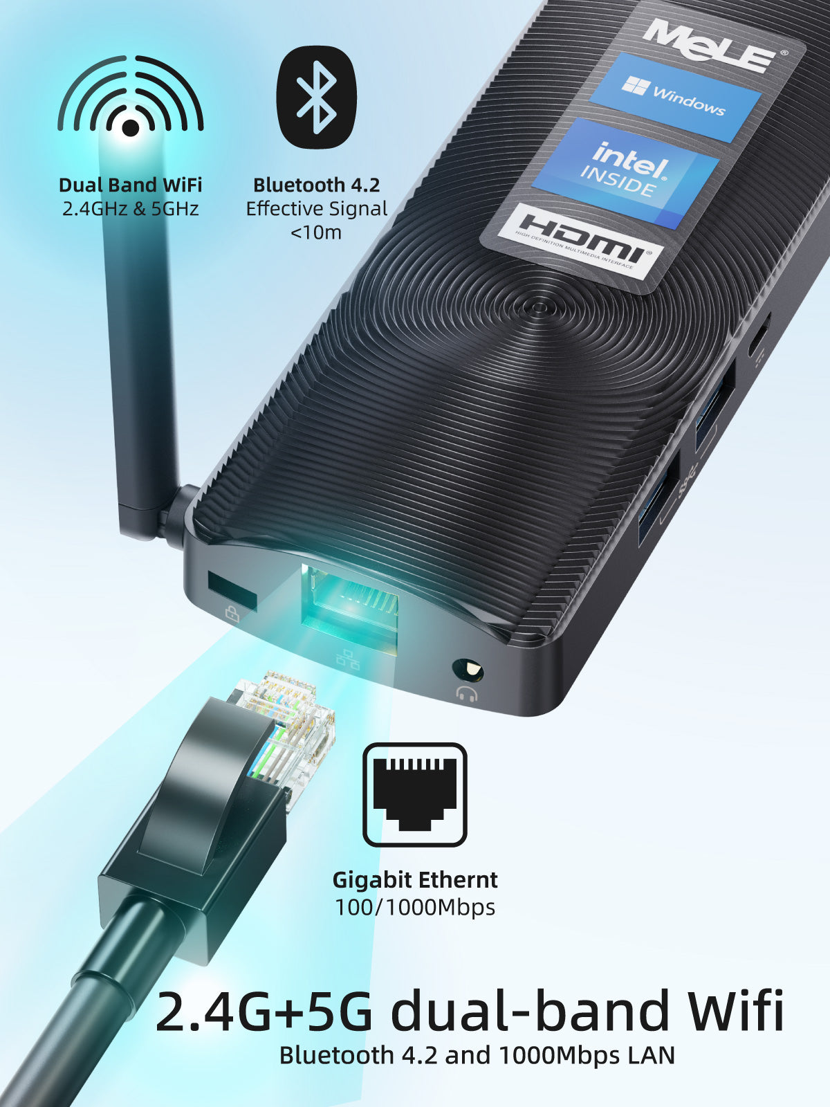 MeLE PCG02 - Fanless PC Stick N4000