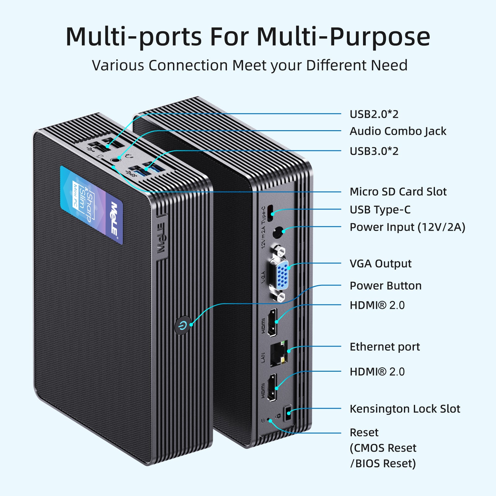 MeLE  Quieter HD3Q - Fanless Mini PC N5105