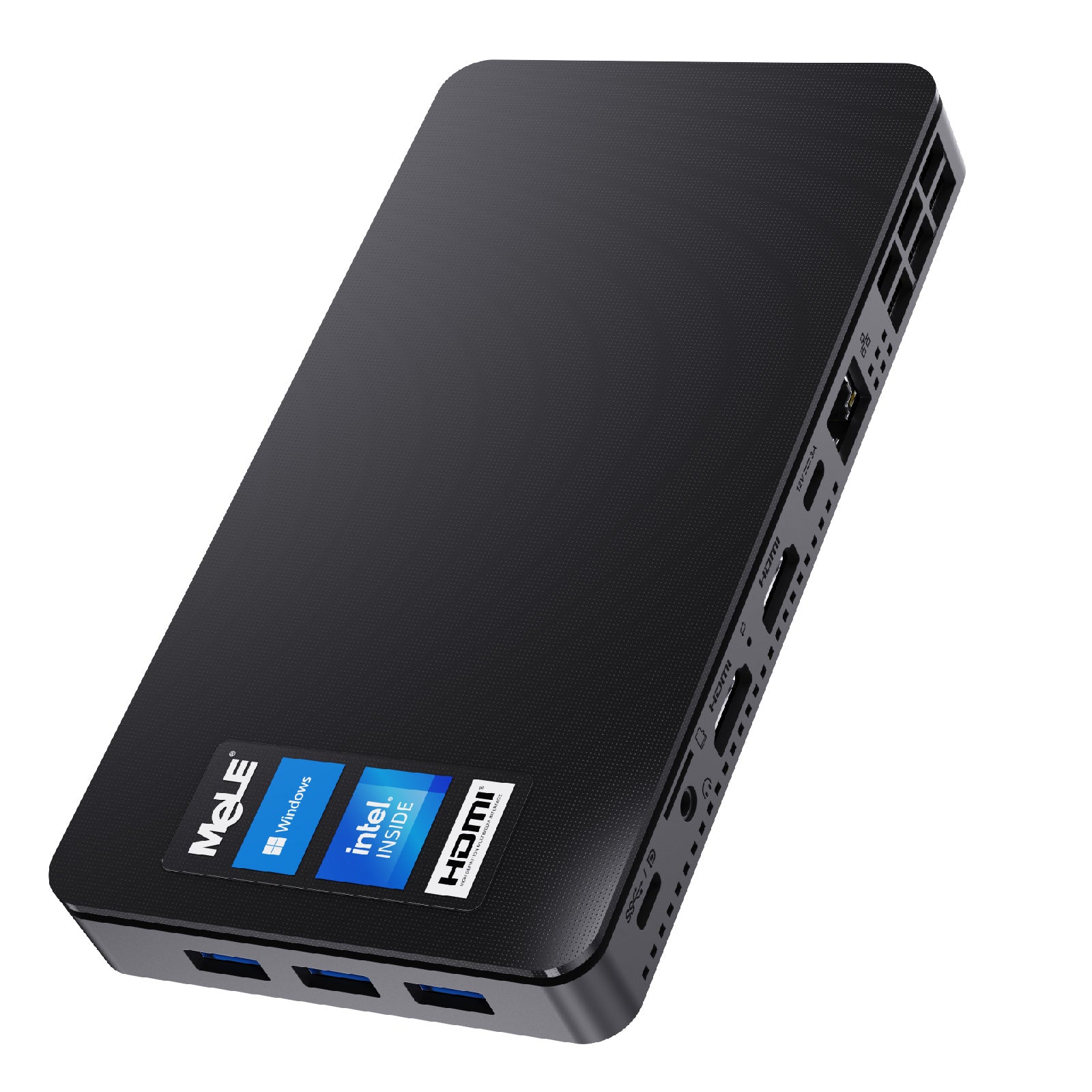 MeLE  Overclock 3C Mini PC N5095, LPDDR4, Windows11, 2 * HDMI 4K, Wi-Fi 5, Gigabit Ethernet, BT 5.1, USB * 3, Type-C, SD Card & SSD Support, VESA Mount