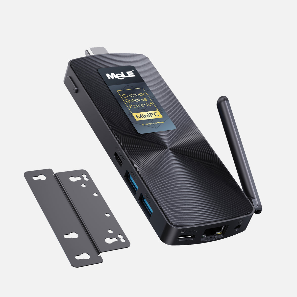 MeLE PCG02 Business Grade Fanless Mini PC Stick, 8GB RAM 128GB Storage – Dual 4K Display, Full-Function USB-C,  PD 3.0, 0dB Silent & Remote Management for 7×24 Commercial Use