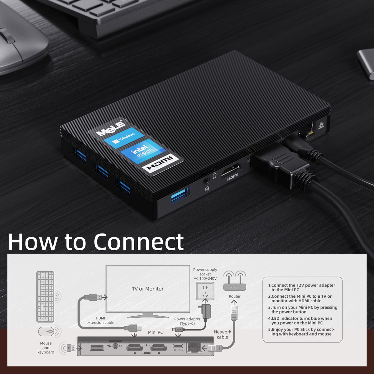 MeLE Overclock 3C + Quieter 2Q Mini PC 2-Pack – Dual Mini PC Bundle