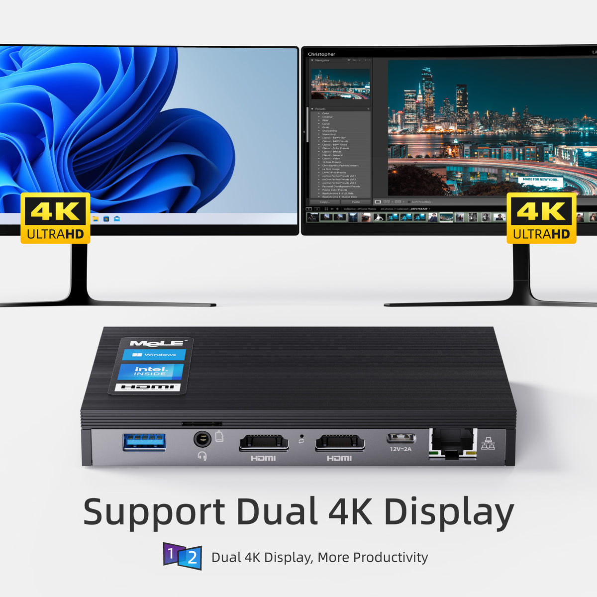MeLE Overclock 3C + Quieter 2Q Mini PC 2-Pack – Dual Mini PC Bundle