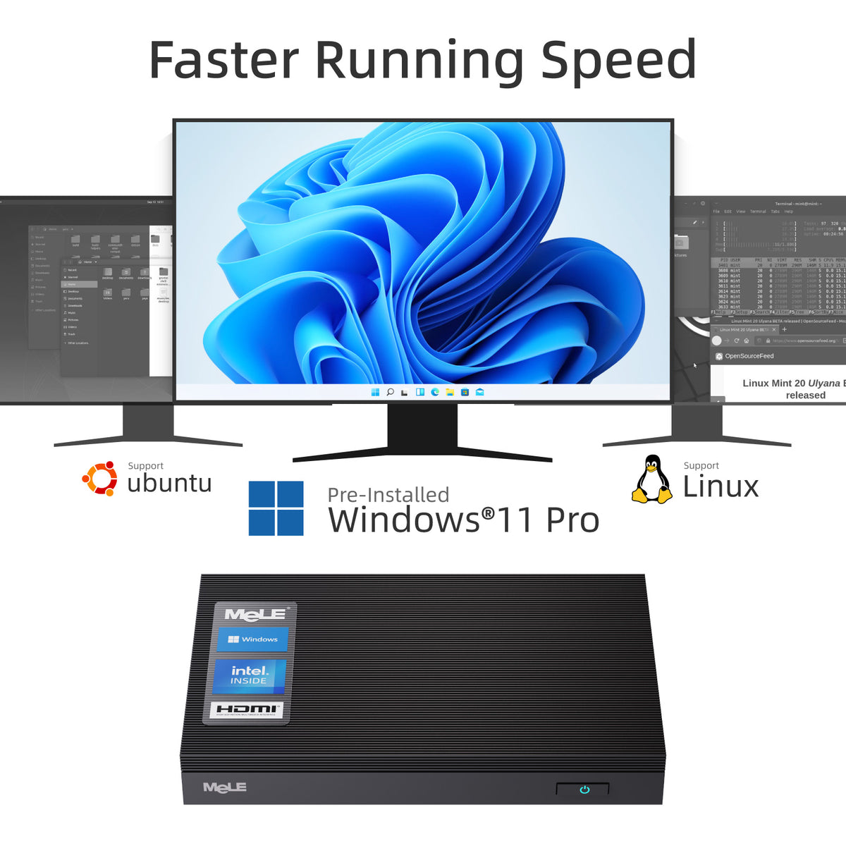 MeLE Overclock 3C + Quieter 2Q Mini PC 2-Pack – Dual Mini PC Bundle