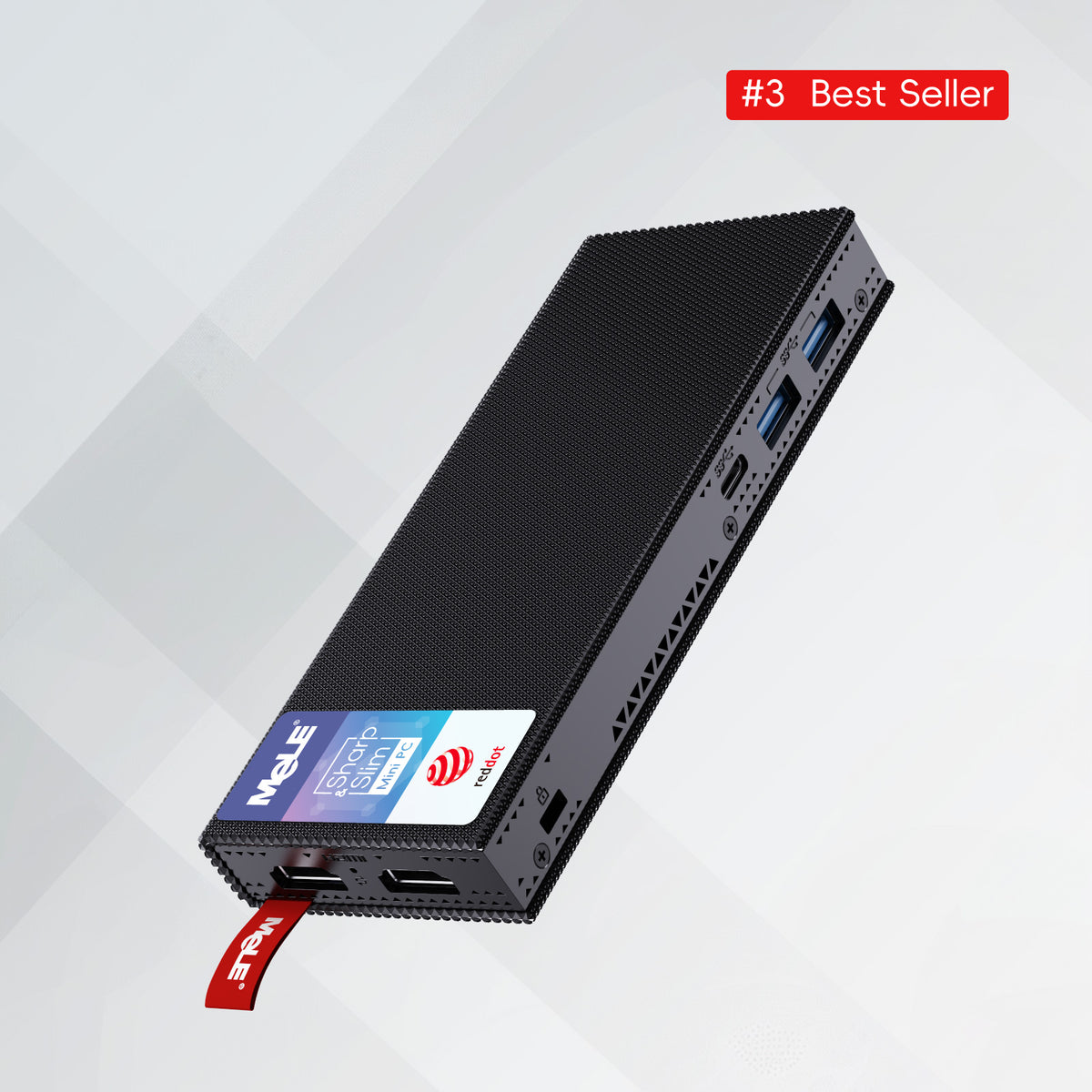MeLE PCG02 Pro Fanless Stick PC N100/N5100 8GB RAM 256GB Storage, Redd