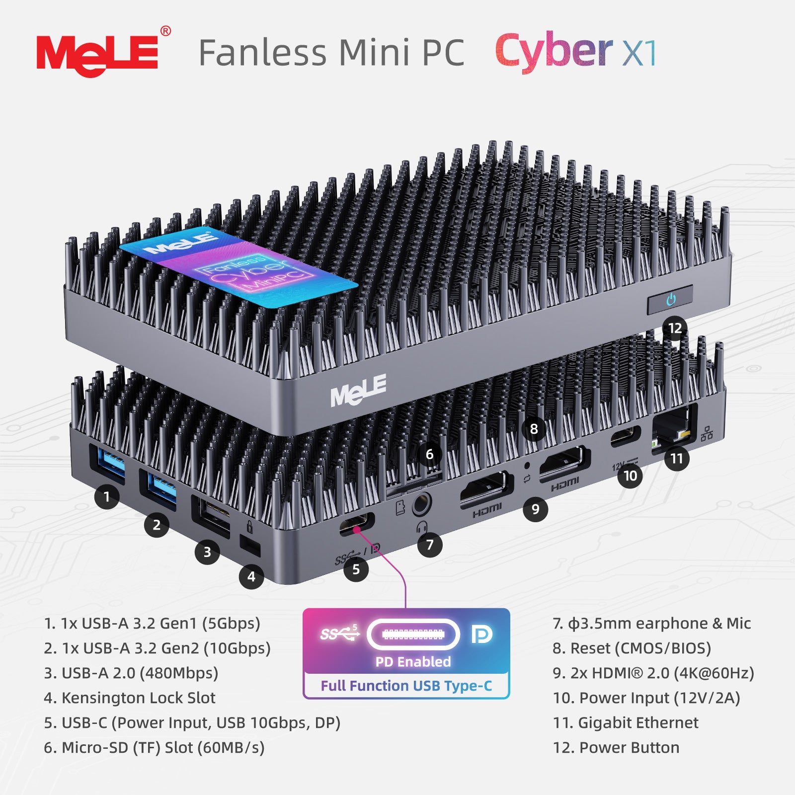 MeLE Cyber X1 - Fanless Mini PC N150