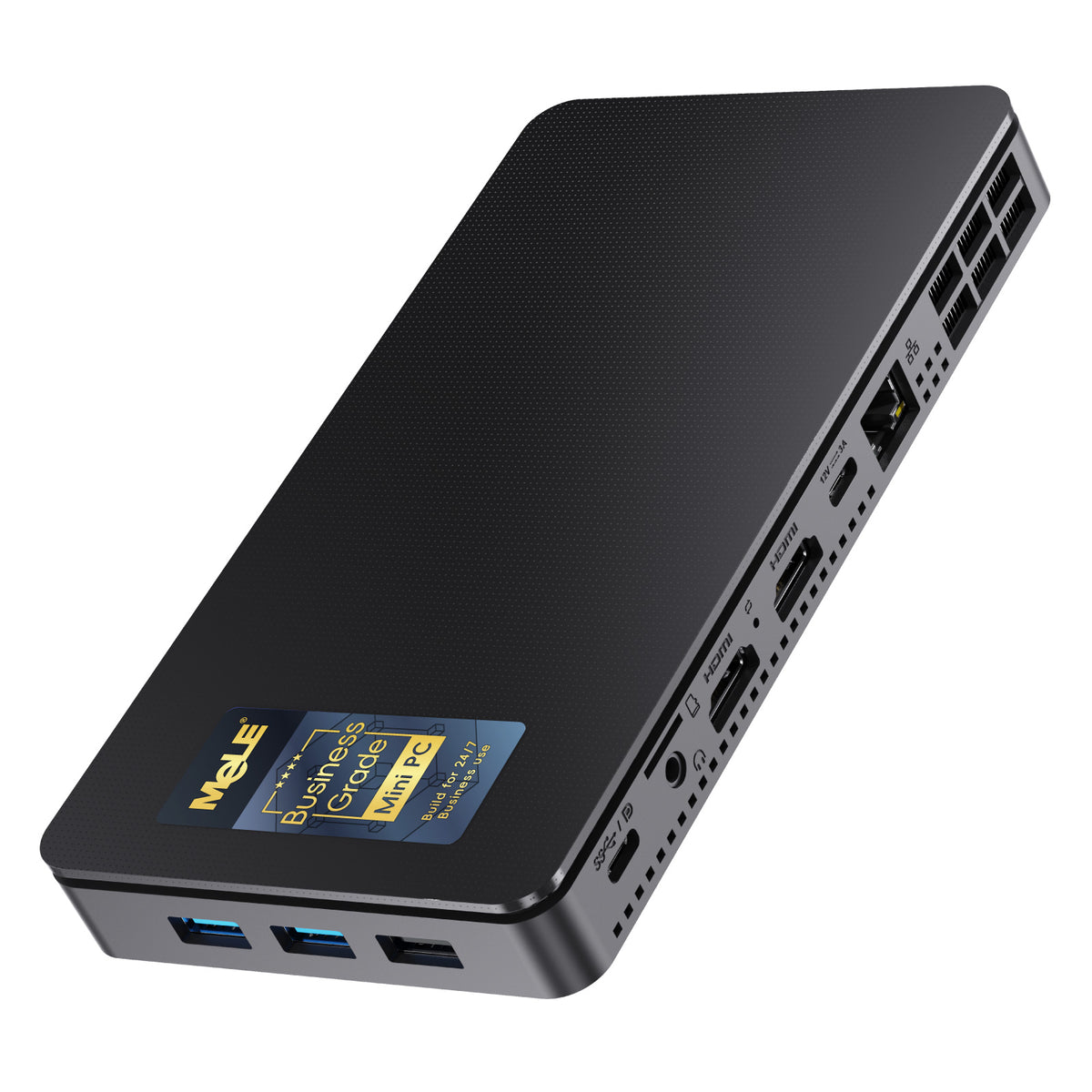 MeLE Overclock X2 Mini PC – AMD Ryzen R2514, Red Dot Award Design, 15W TDP, Quad 4K Display, Dual USB-C