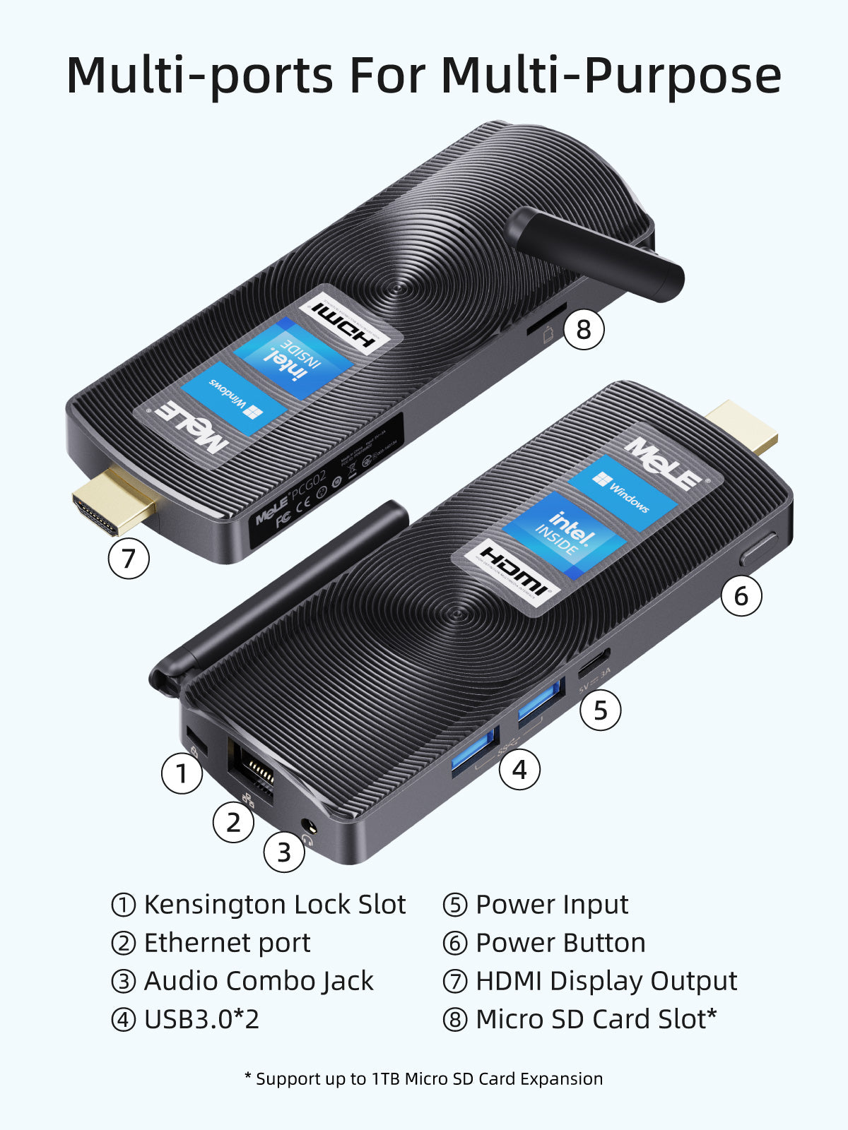 MeLE PCG02 - Fanless PC Stick N4000