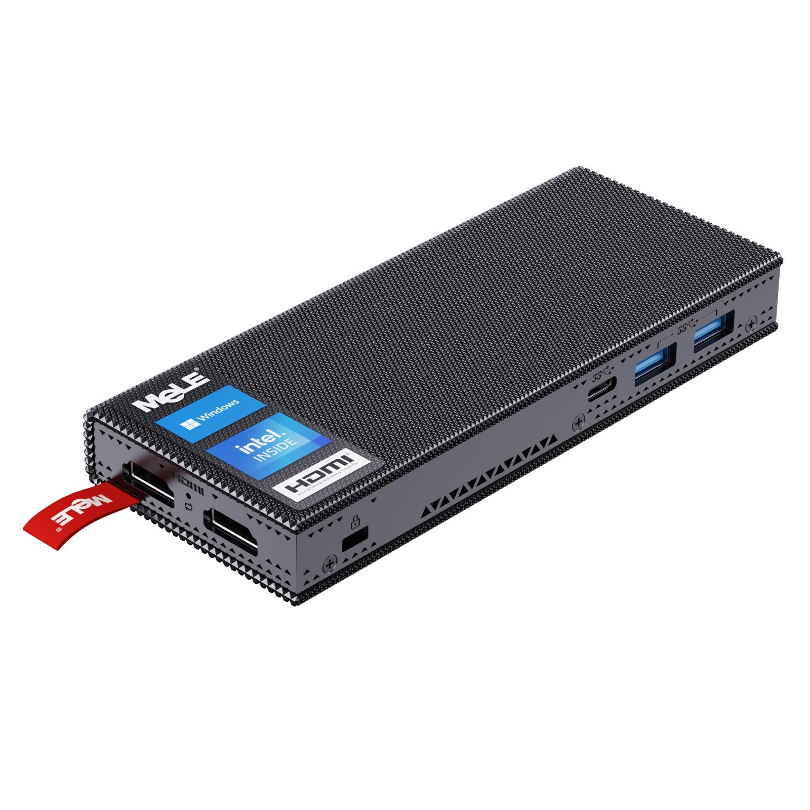 MeLE  PCG02 Pro - Fanless Mini PC Stick N5105/N100, Small Computer Portable, LPDDR4, Win 11 Pro, HDMI *2, 4K, Wi-Fi 5, Gigabit Ethernet, BT 5.1, USB 3.2* 2, Type-C, Support VESA Mount