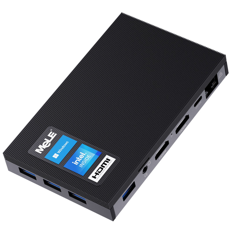 MeLE Quieter4C ultrathin fanless Intel N100 mini PC supports up to